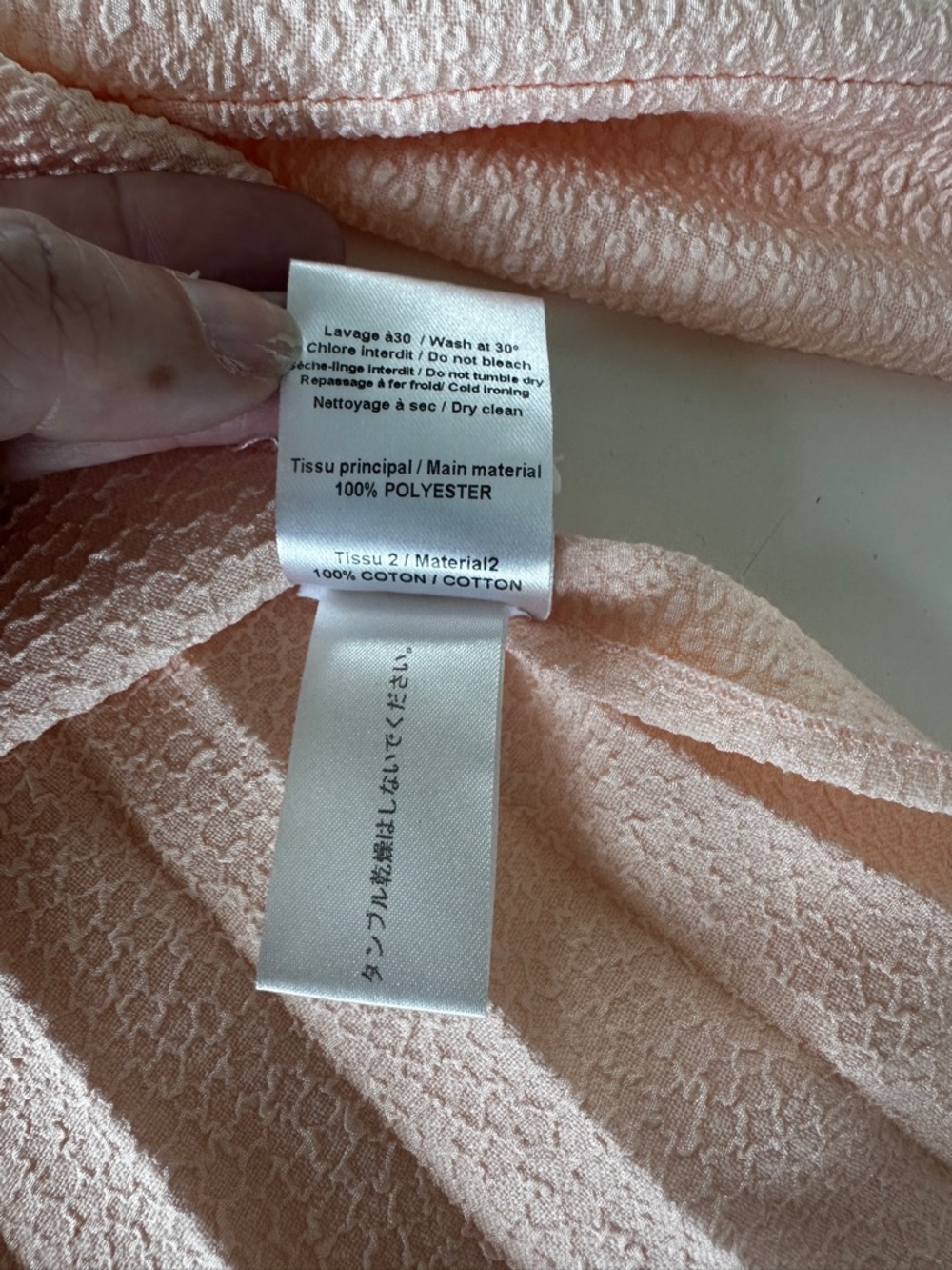 See by chloe Textured Peach Button-Up Blouse sz 40 - Picture 10 of 12
